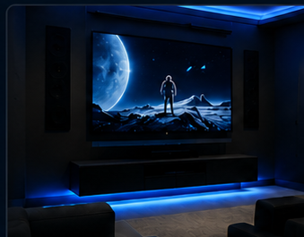Audio and video home theater system