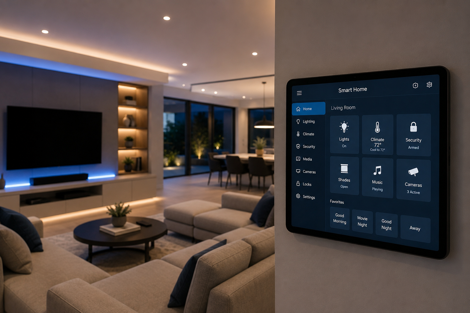 Smart home automation interior
